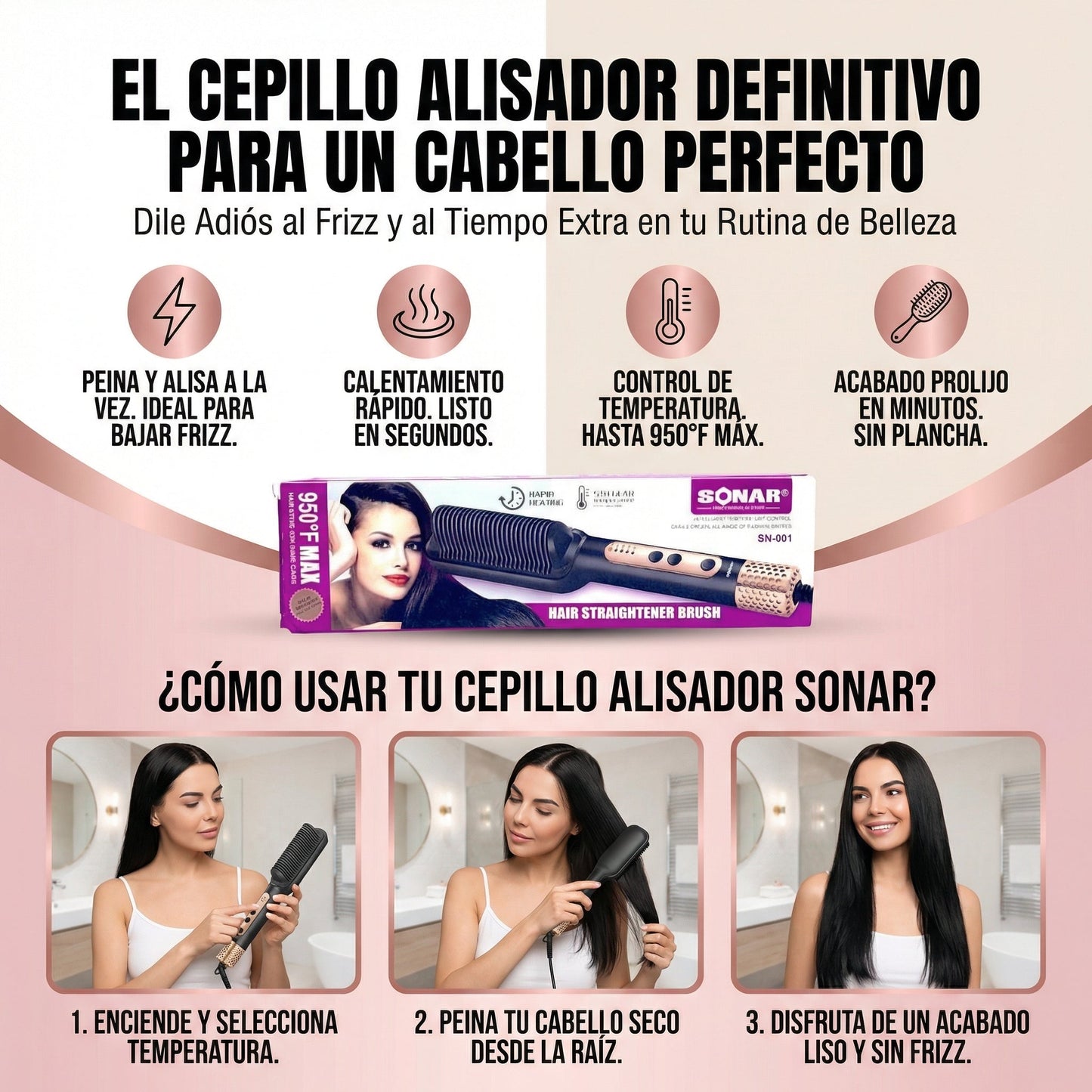 BrushPro Peine Alisador Sonar