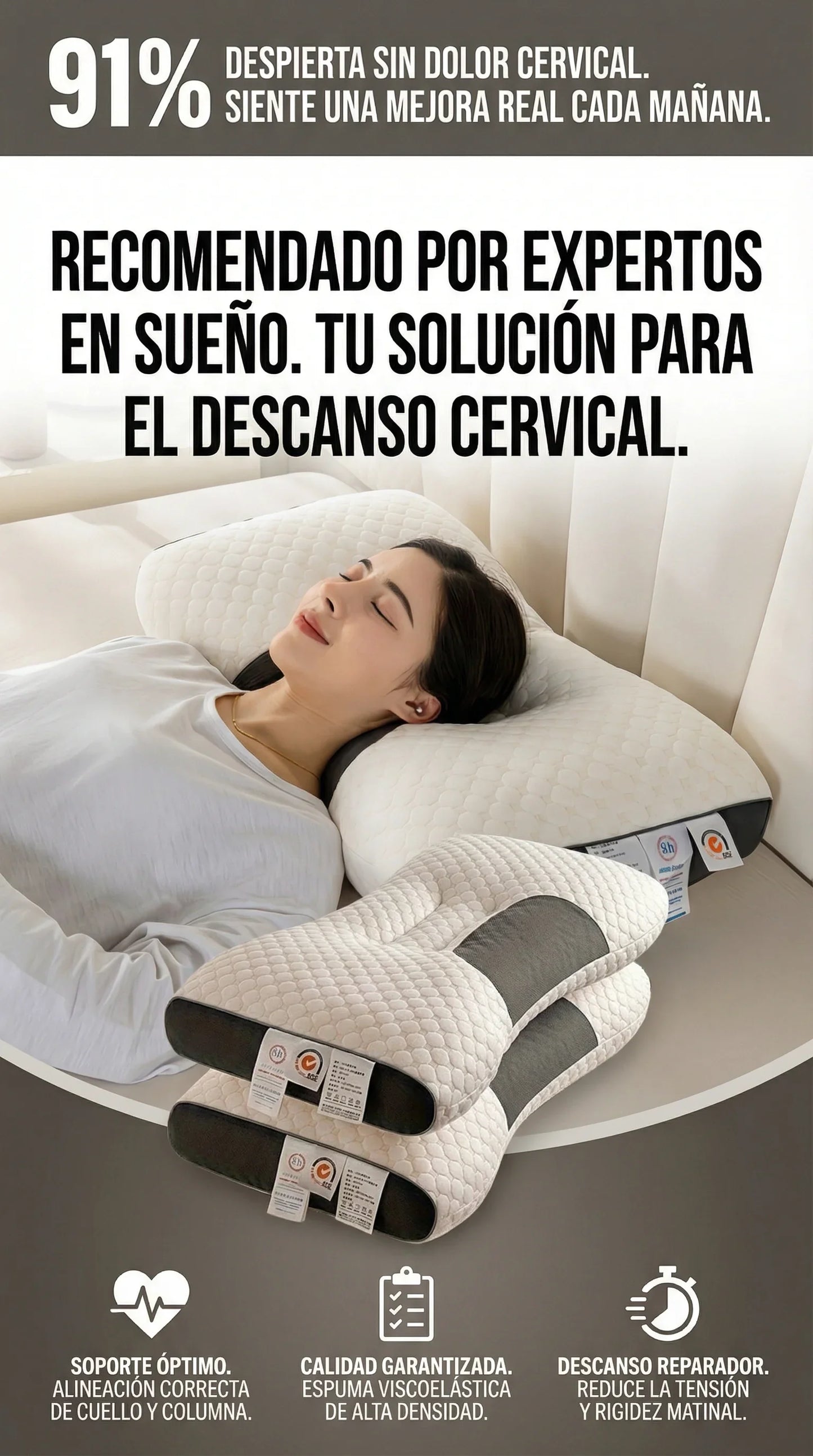 SleepConfort Almohada Ortopedica