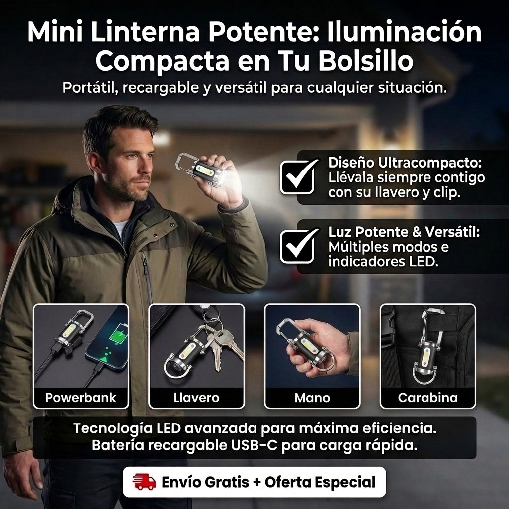 MINI LLAVERO LINTERNA |Compra 1 Recibe 1 GRATIS|