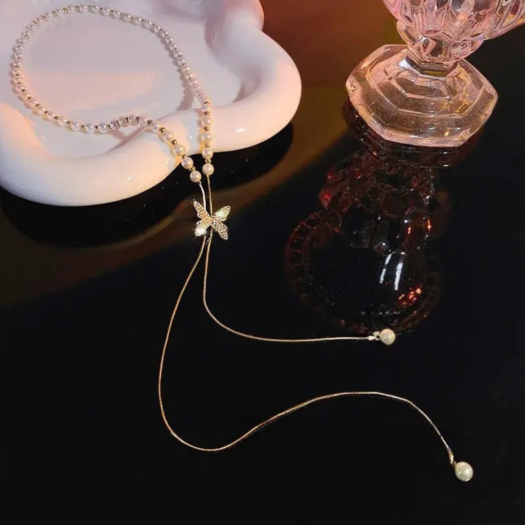 Collar Mariposa con Perlas®