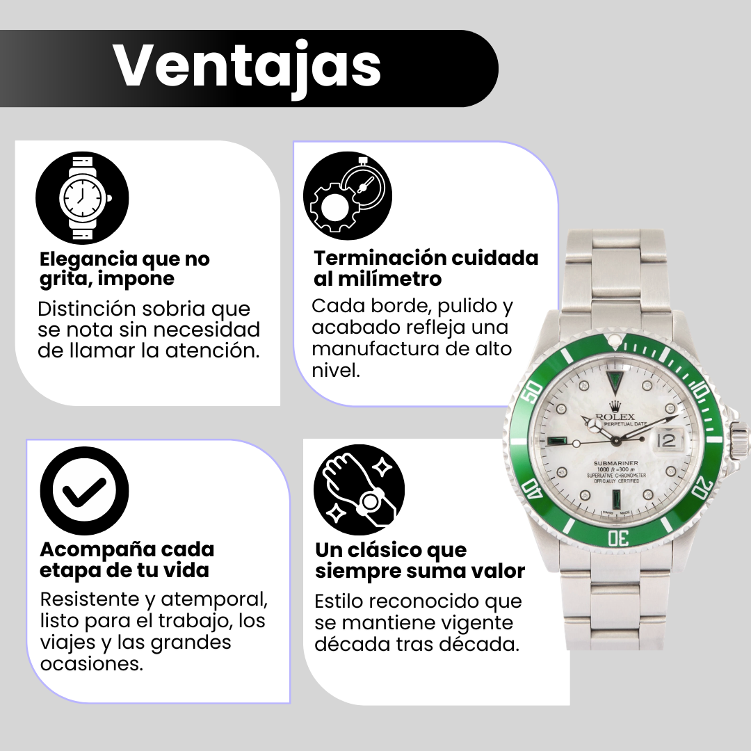 ROLEX SUBMARINER VERDE/BLANCO
