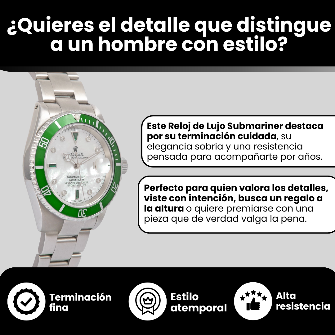 ROLEX SUBMARINER VERDE/BLANCO
