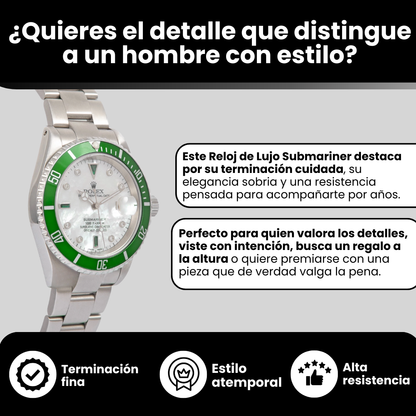 ROLEX SUBMARINER VERDE/BLANCO