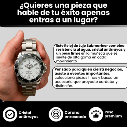 ROLEX SUBMARINER BLANCO/NEGRO