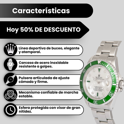 ROLEX SUBMARINER VERDE/BLANCO