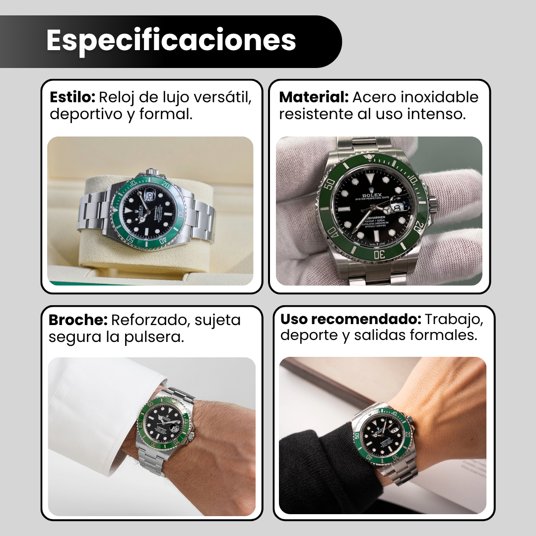 ROLEX SUBMARINER VERDE/NEGRO