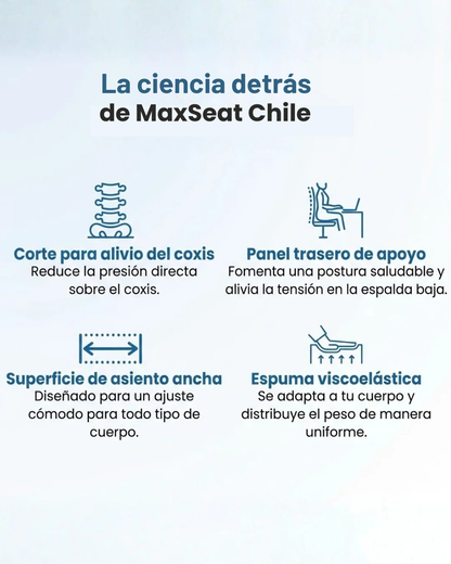 Cojín de Asiento Ortopédico de Espuma Viscoelástica