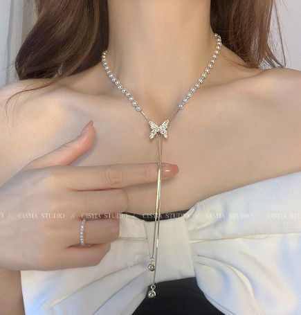 Collar Mariposa con Perlas®