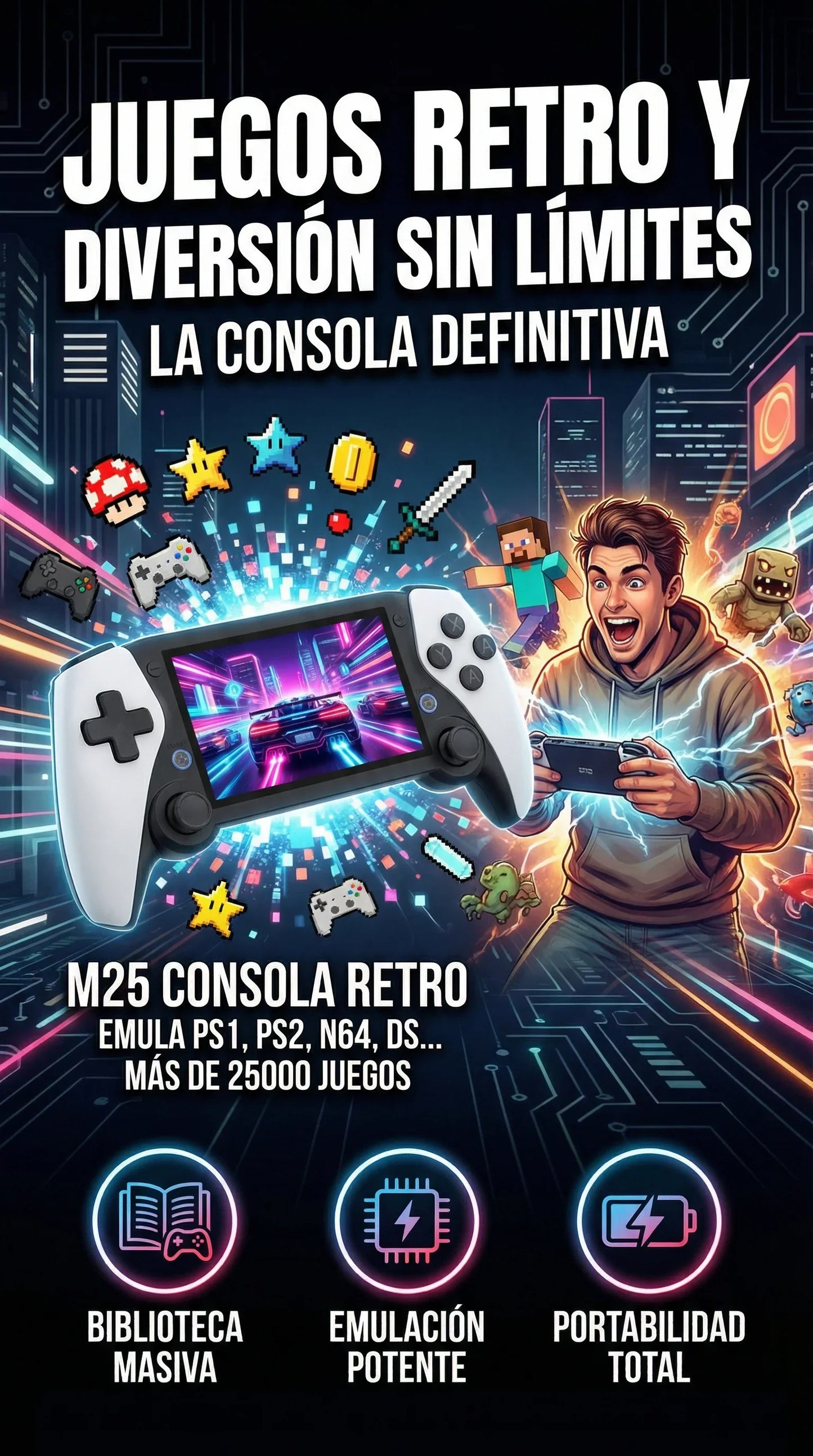 Consola M25 Pro | Mas de 25000 Juegos