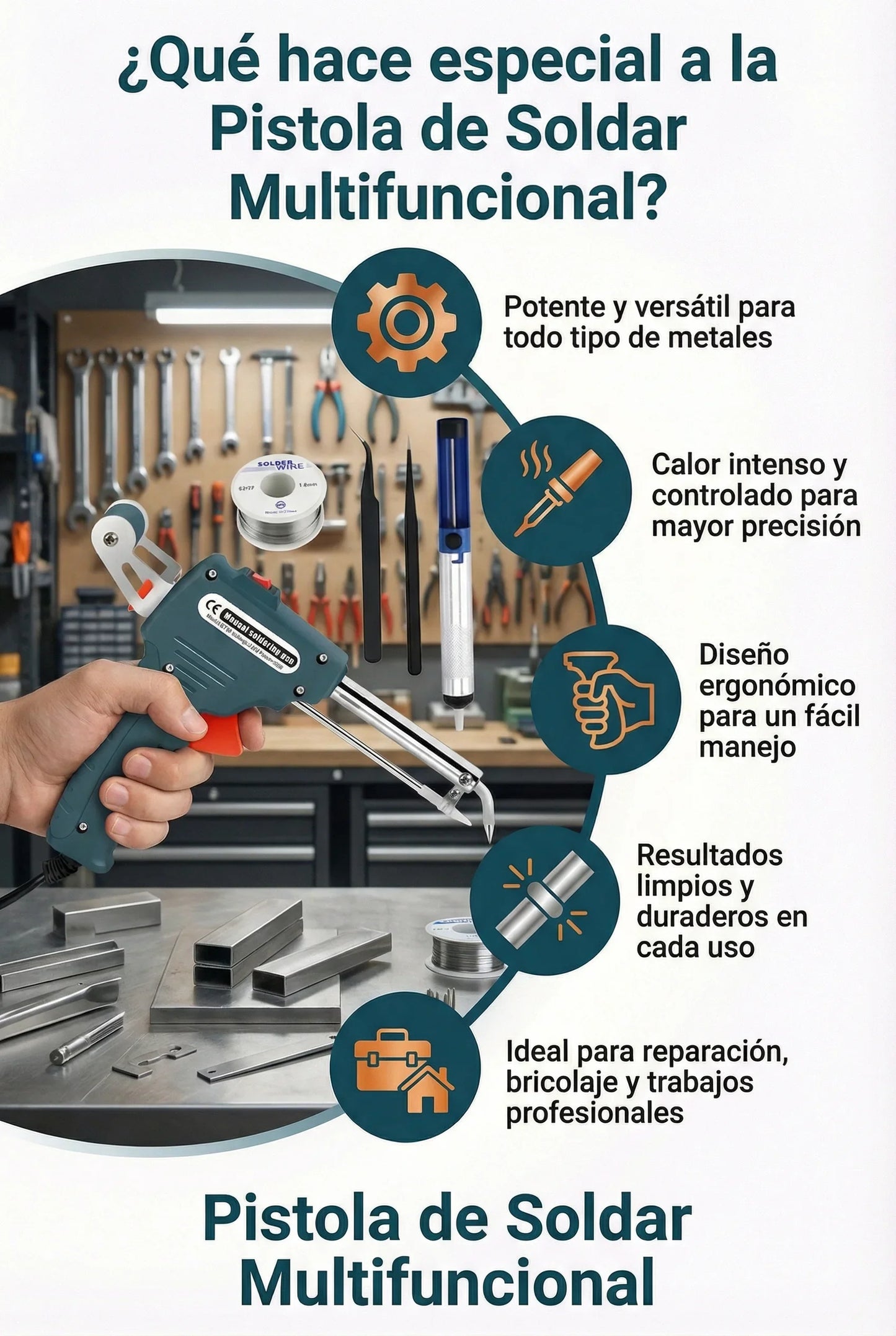 Pistola de Soldar 120W de Alta Eficiencia