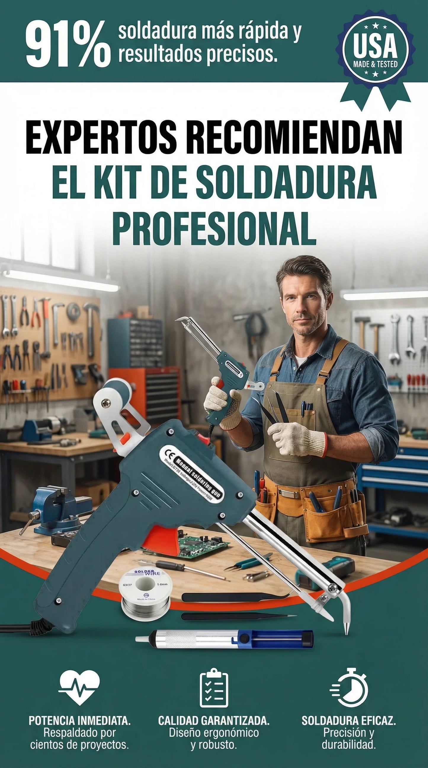Pistola de Soldar 120W de Alta Eficiencia